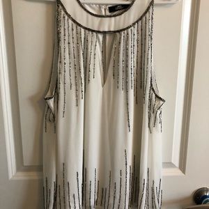 White sequins top